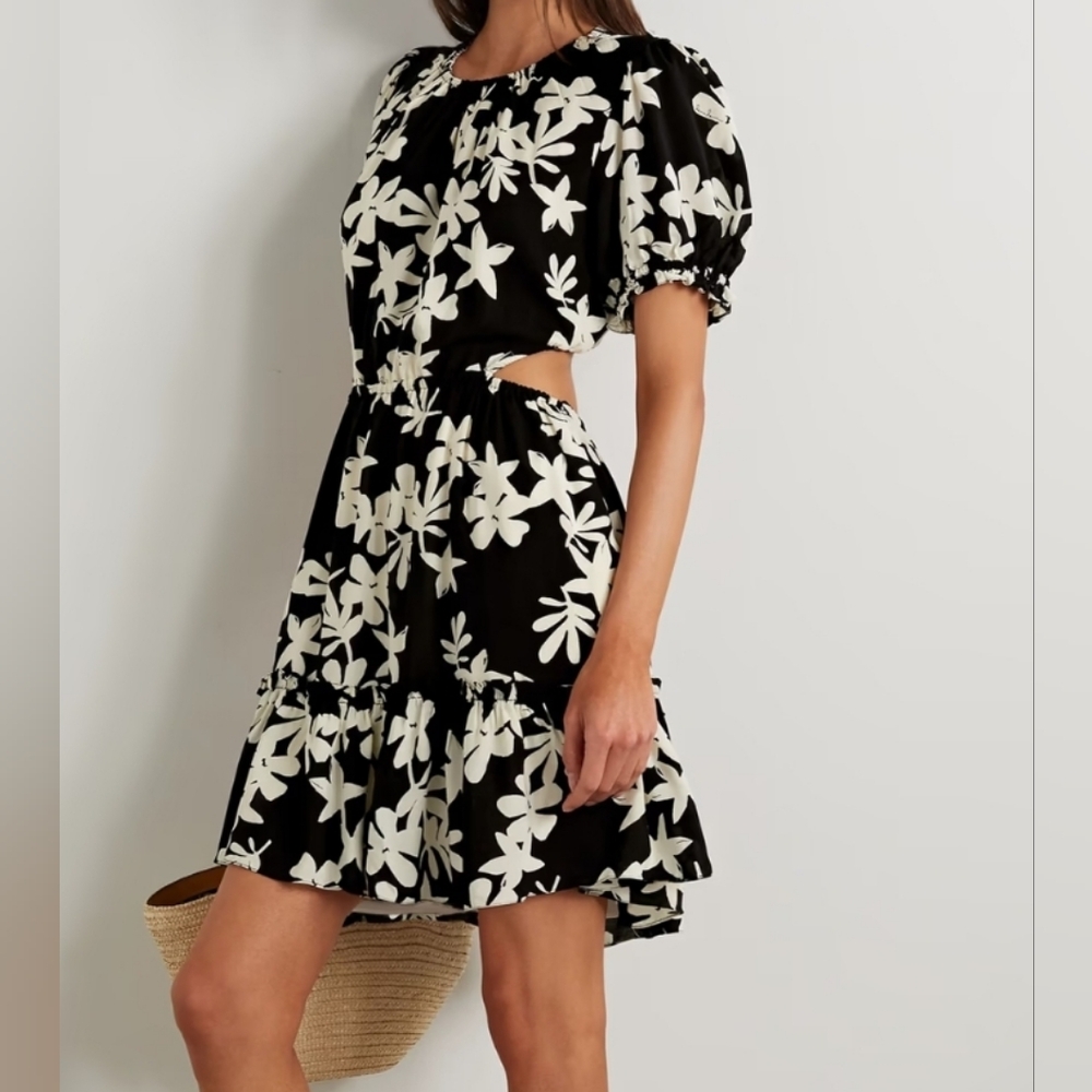 NWT LEMLEM Floral Print Open back Mini Dress (M)
